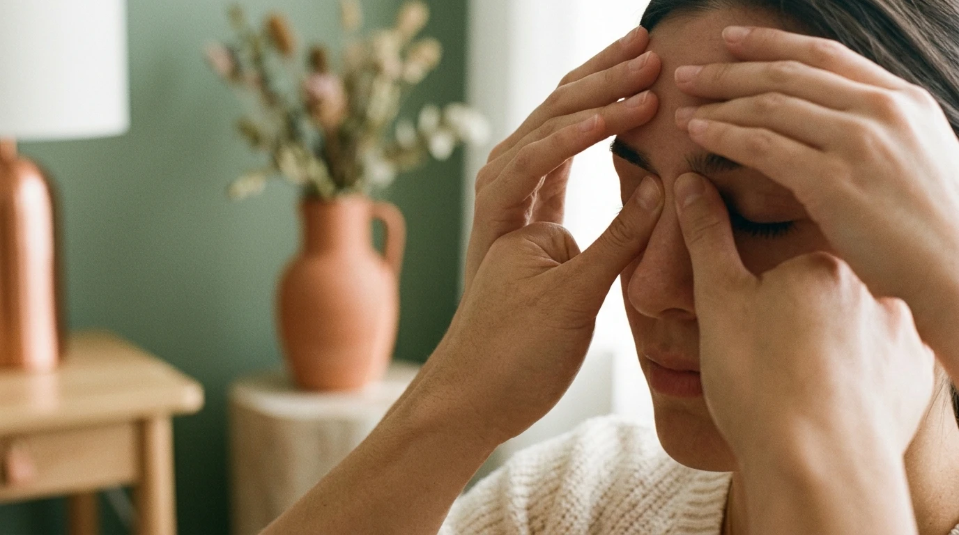 sinus pressure points on face